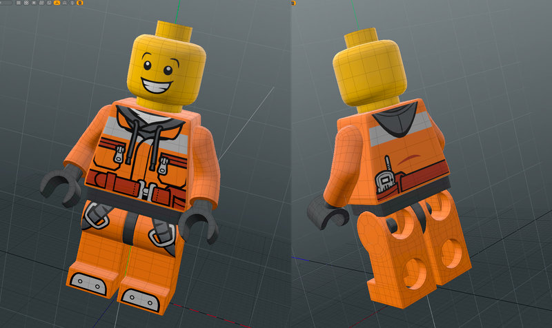 minifigurine lego orange