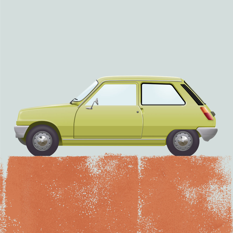 renault 5 dessin vectoriel