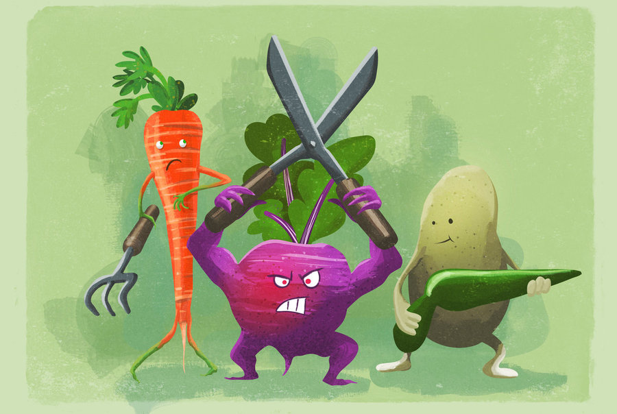 dessin vectoriel de legumes